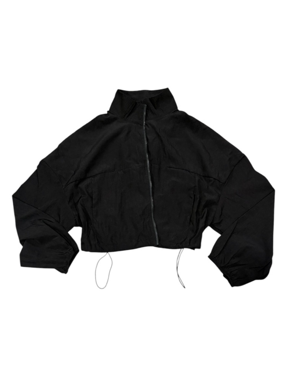 355. Shein Women’s Black Cropped Windbreaker Jacket - Size M